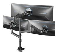 VIVO STAND-V300D - Supporto da scrivania per monitor con braccio pneumatico triplo ultrawide, extra alto, per schermi fino a 49", morsetto resistente, può contenere 3 Ultra Wides fino a 20 kg, nero