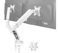 VIVO Supporto articolato doppio da 17 a 27 pollici con molla pneumatica per 2 schermi monitor con VESA max 100 x 100, bianco (STAND-V102OW)