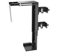 VIVO Supporto regolabile per PC da scrivania con morsetto, supporto per PC sotto la scrivania, supporto per CPU con installazione senza attrezzi, nero, MOUNT-PC01C