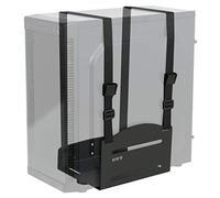 VIVO Supporto universale da parete per PC, staffa in acciaio regolabile, custodia per computer, supporto per cinghia CPU a telaio aperto, nero, MOUNT-PC03V