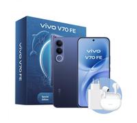 VIVO V70 FE Special Pack, Buds Air3 + 90W Flash Charger, 256 GB, Blu
