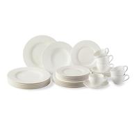 vivo - Villeroy & Boch Group - Basic White Servizio Da Caffè 30 Pezzi Bianco, Lavabile in Lavastoviglie, Adatto per Microonde, Servizio Caffè, Set Tazzin, Set da Caffè, Porcellana Premium