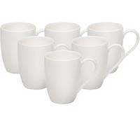 vivo - Villeroy & Boch Group - Basic White Tazza Con Manico Set di 6 Bianco, Lavabile in Lavastoviglie, Adatto per Microonde, Tazzine Caffè Ceramica, Tazze Caffe Moderne, Porcellana Premium
