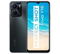 VIVO Y16 Smartphone, 4 GB RAM + 128 GB ROM, batteria da 5.000 mAh, telefono Android 12, display da 6,51 pollici Vast HD+, doppia fotocamera da 13 MP, Doppia Sim Dual Standby Elegant Black