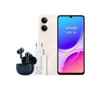 VIVO Y21 5G 4+256GB Bundle con Auricolari TWS 3e, 256 GB, Crema
