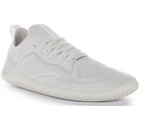VIVOBAREFOOT Primus Lite Knit Sneakers a piedi nudi da uomo | Sviluppa forza, equilibrio e mobilità | Leggeri per l'allenamento e la corsa | Scarpe da messa a terra a taglio largo |, bianco lucido, 45