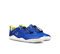 VIVOBAREFOOT Primus Trail II FG, scarpe da fuoristrada vegane per bambini, con suola Barefoot, Blu Amparo, 18 EU