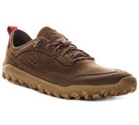 Vivobarefoot Tracker Trainer Uomo In Pelle Khaki Brown Lacci In Cuoio EU 41-46