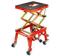 VIVOHOME Sollevatore Idraulico per Moto Fino a 158kg con Azionamento a Pedale Sollevatore a Pantografo per ATV Moto da Cross con 4 Rotelle