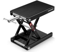 VIVOHOME Sollevatore Moto Altezza Regolabile Centrale a Forbice, Ponte Sollevatore in Acciaio Alzamoto 500kg Capacità per Auto ATV Motocross Riparazione Garage Nero