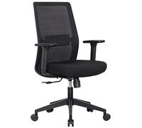 Vivol Napoli Sedia da ufficio ergonomica nera con schienale flessibile e regolazione della profondità di seduta per ufficio e ufficio