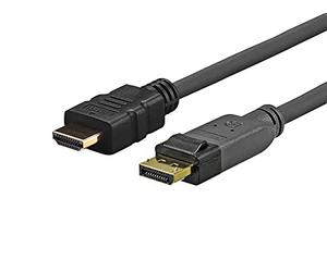VivoLink Pro DisplayPort - HDMI 4 K 2 m - Cavo DisplayPort, DisplayPort, HDMI, Maschile, maschile, oro, nero)