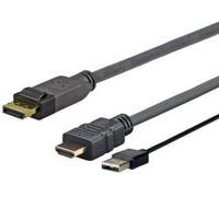 Vivolink - Pro HDMI+usb to DP 5 METRI HDMI 2.0 1920 * 1080p@60hz, prohdmidpusb5 (hdmi 2.0 1920 * 1080p@60hz high active for professional av, 1920 * 1080 & 4k*2k, hdcp, cec, ultra flessibile)