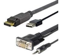 VivoLink PRODPAUMVGA2 cavo di interfaccia e adattatore DisplayPort + USB VGA + 3.5mm Nero