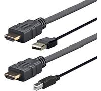 VivoLink PROHDMIUSBAB3 cavo di interfaccia e adattatore HDMI+USB-A HDMI+USB-B Nero
