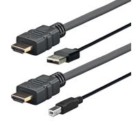 Vivolink PROHDMIUSBAB4 cavo e adattatore video 4 m HDMI + USB Type-A HDMI + USB Type-B Nero (PRO HDMI WITH USB 2.0 A/B 4M - . - NEW