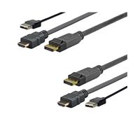 VivoLink PROHDMIUSBDP1, 1 m, DisplayPort, HDMI + USB, Maschio, Maschio, Nero