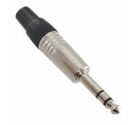 Vivolink PROJACK6.3S cavo audio 6.35mm Nero (PRO 6.3mm Jack Connector TRS - Warranty 1188M) NEW