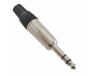 Vivolink PROJACK6.3S cavo audio 6.35mm Nero (PRO 6.3mm Jack Connector TRS - Warranty 1188M) NEW