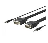 VivoLink 30m VGA + 3.5mm m/m cavo VGA VGA (D-Sub) Nero
