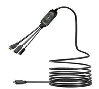 Vivolink USB-C HUB Cable with USB3.0 & - Charging 5m black Warranty: 144M [PROUSBCHDMIUSB3-5]