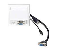 VivoLink WI221183 presa energia VGA + USB A + 3.5mm Bianco