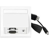 Vivolink Vivolink WI221260 presa energia HDMI + USB A + 3.5mm Bianco (Wall HDMI,