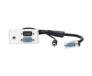 VivoLink WI221270 presa energia HDMI + VGA + 3.5mm Bianco
