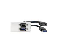 Vivolink WI221295 presa energia HDMI + USB A Bianco (Outlet Panel HDMI, USB3.0) NEW