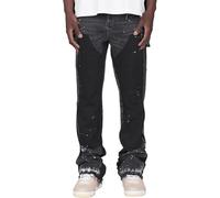 Vivoofchic Baggy Jeans Uomo - Pantaloni Jeans Larghi Y2K in Denim con Design Patchwork e Schizzi d’Inchiostro - Flared Jeans Streetwear Stile Hip Hop Casual Cowboy