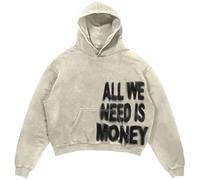 Vivoofchic Felpa Y2K Uomo Donna con Cappuccio - Felpa all We Need Is Love Streetwear con Stampa Lettera, Gotica Pullover Hip Hop Grunge, Felpa Autunno/Inverno con Tasche e Cappuccio