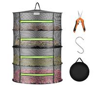 VIVOSUN 4-Layer Mesh Drying Rack Hanging Design con cerniere verdi per la disidratazione, interno ed esterno Forbici per potatura incluse