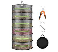 VIVOSUN 6-Layer Mesh Drying Rack Hanging Design con cerniere verdi per la disidratazione, forbici da potatura per interni ed esterni incluse