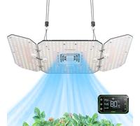 VIVOSUN AeroLight Wing AW200, Spettro sintonizzabile, LED Grow Light 200W con ventola di circolazione integrata e controller Growhub E42A, compatibile con App & E25, copertura 3 x 3 Ft