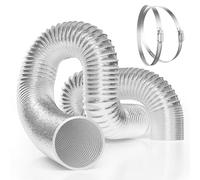 VIVOSUN Condotto flessibile in alluminio per ventilazione, 10,2 cm, 2 morsetti inclusi, kit di sfiato multistrato per asciugatrice a lunga durata, sistemi di ventilazione