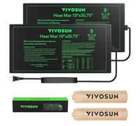 VIVOSUN Confezione da 2 tappetini riscaldanti Resistenti e Impermeabili, Caldi, idroponici, 25,4 x 52,7 cm, Standard Met