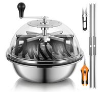 VIVOSUN Decespugliatore per boccioli da 40,6 cm, cupola trasparente visibile, lame affilate in acciaio inox per taglio rotante e scatola ingranaggi in metallo solido, potatore manuale incluso