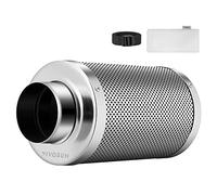 VIVOSUN Filtro A Carbone Attivo 150mm 6 Pulgadas Control De Olores Con Carbón Australiano Para Extractor Ventilación Grow Tent Cultivo Interior Invernadero Con Prefiltro