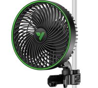 VIVOSUN Grow Ventilatore Clip Smart AeroWave E6 Gen2, 6" Motore EC, Controllo APP/WiFi con Timer, 10 Velocità, Oscillante 12W IP54, per Grow Tent e Coltivazione Idroponica, Nero
