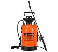 VIVOSUN Spruzzatore a Pressione 5L, Bottiglia a Pompa con Ugello Regolabile, Cinghia di Trasporto, Valvola di Sicurezza, Design a Tappo, Spruzzatore da Giardino per prati, Piante e Pulizia
