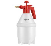 VIVOSUN Spruzzatore Nebulizzatore Manuale a Pressione da 1,5L con Ugello in Ottone Regolabile, per Giardinaggio, Orto, Trattamenti Piante e Pulizia, Colore Rosso