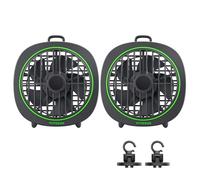 VIVOSUN Ventilatore da 10 cm AeroWave D4 2 Pezzi, con Gancio Removibile, Flusso Potente E Silenzioso, 3 velocità, Angolo Regolabile, per Idroponica, Circolazione Aria E Raffreddamento, Nero