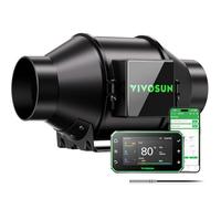 VIVOSUN Ventilatore da Condotto 100mm Estrazione 331m³/h Motore EC GrowHub E42 Controller WiFi AeroZesh G4 Ventilatore Growbox per Riscaldamento Raffreddamento Booster Tende Coltivazione Idroponica