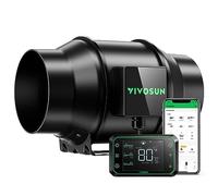 VIVOSUN Ventilatore da Condotto 150mm Estrazione 660m³/h Motore EC GrowHub E42A+ Controller WiFi AeroZesh G6 Ventilatore Growbox per Riscaldamento Raffreddamento Booster Tende Coltivazione Idroponica