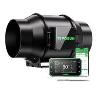 VIVOSUN Ventilatore da Condotto 150mm Estrazione 660m³/h Motore EC GrowHub E42 Controller WiFi AeroZesh G6 Ventilatore Growbox per Riscaldamento Raffreddamento Booster Tende Coltivazione Idroponica