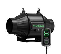 VIVOSUN Ventilatore da Condotto AeroZesh T4 100 mm 357 m³/h Ventilatore di Estrazione con Regolatore di Velocità E12, Controllo PWM, Programmabile per Tende di Coltivazione e Ventilazione Indoor