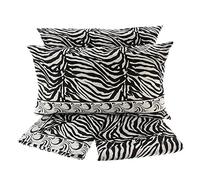 Vivy Victoria Lenzuola zebrate Completo Letto Matrimoniale Flanella Cotone