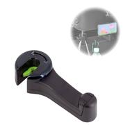 ViWaVee 2 in 1 Gancio Posteriore per Seggiolini Auto con Supporto per Cellulare, a 360° per Borsa Organizer, Tessuto, Cibo, (Nero, 1 Pacco).