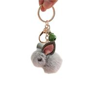 ViWaVee Portachiavi con moschettone in morbido peluche, simpatico ciondolo a forma di coniglietto per chiavi auto, moto, zaino, borsetta, telefoni cellulari. Ottimo regalo per voi stessi e gli amici.,