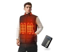 VIWKO Gilet Riscaldato Uomo con Controllo APP, Giacca Riscaldata con Batteria, Giubbotto Termico Leggero e Regolabile a 4 Livelli per Outdoor, Caccia, Sci e Pendolarismo (Taglia M)